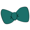 Dark Teal Bow