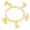 Dino Charm Bracelet (Gold)