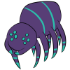 Purple and Cyan Spider