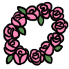 Pink Rose Flower Crown