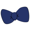 Dark Blue Bow